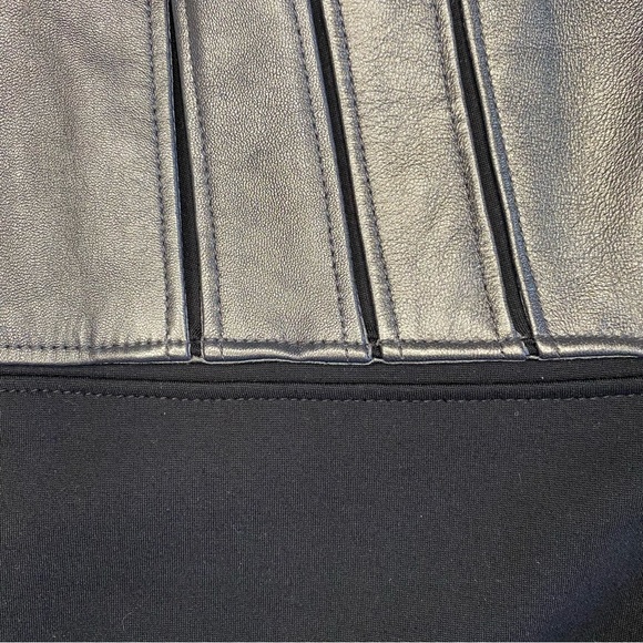 Catherine Deane Leather Sheath Dress Silver Gray/Black Women’s Size 10 or UK 14 - Picture 6 of 12